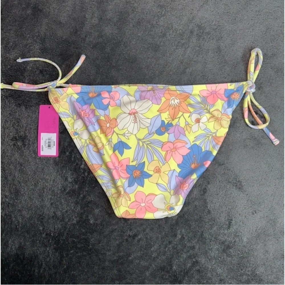 NWT Ninety-Nine Waikiki side tie hipster Bikini Bottoms in Large - Picture 3 of 4